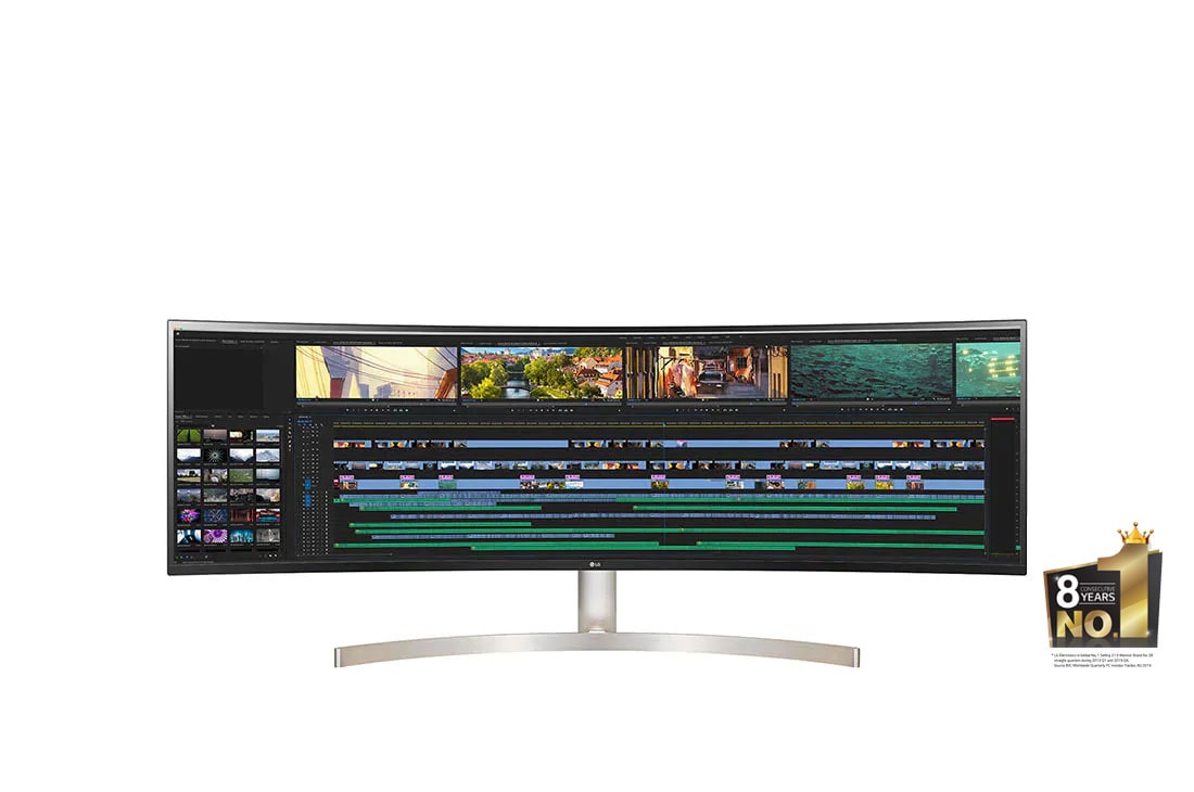 LG 49'' UltraWide? Monitor, LG 49WL95C-WE Front View with logo, 49WL95C-WE