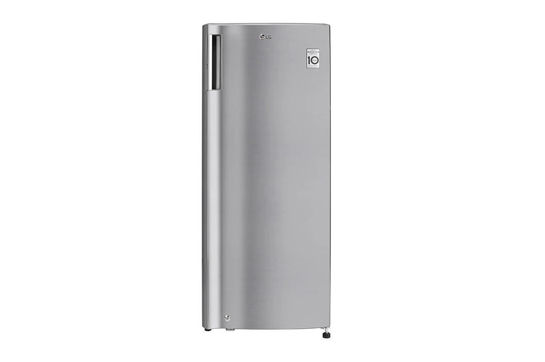 LG 171L Top Freezer with Smart Inverter in Shiny Steel, GN-304SLBT