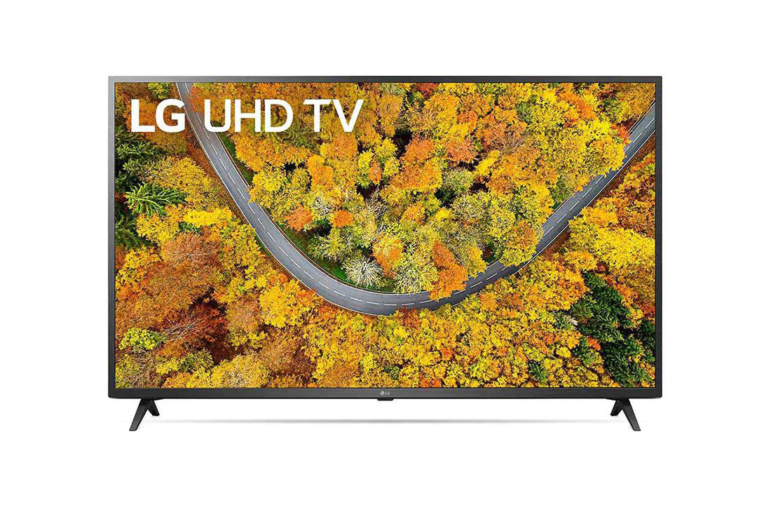 LG UP7750 50'' UHD 4K TV, front view with infill image, 50UP7750PTB