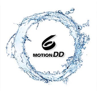 Un logo de 6 Motion DD est placé au milieu d’un flux rond