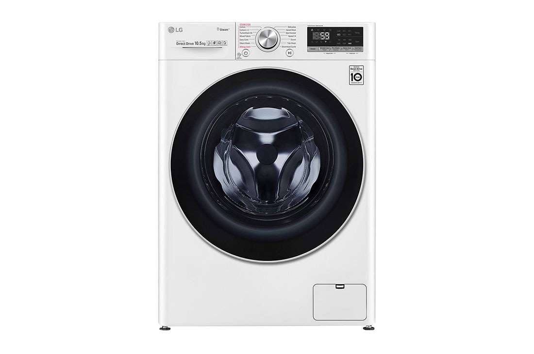 LG TurboWash 39? - lavage optimale en 39 minutes | Moteur AI DD? reconna?t votre linge | A | 10.5 kg | Moins de repassage grace à la vapeur, F6WV910P2E
