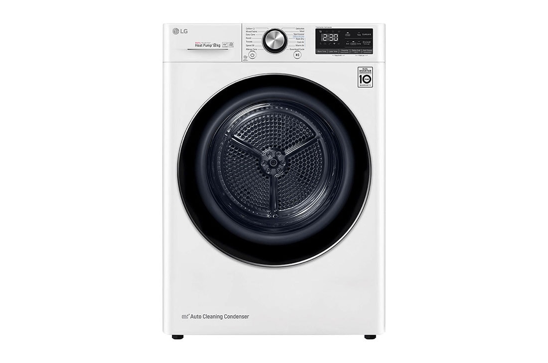 LG Super rapide ou super efficace| Dual Inverter Heat Pump? | A+++ | 8 kg | Condenseur à nettoyage automatique | ThinQ? , RC80V9AV4Q