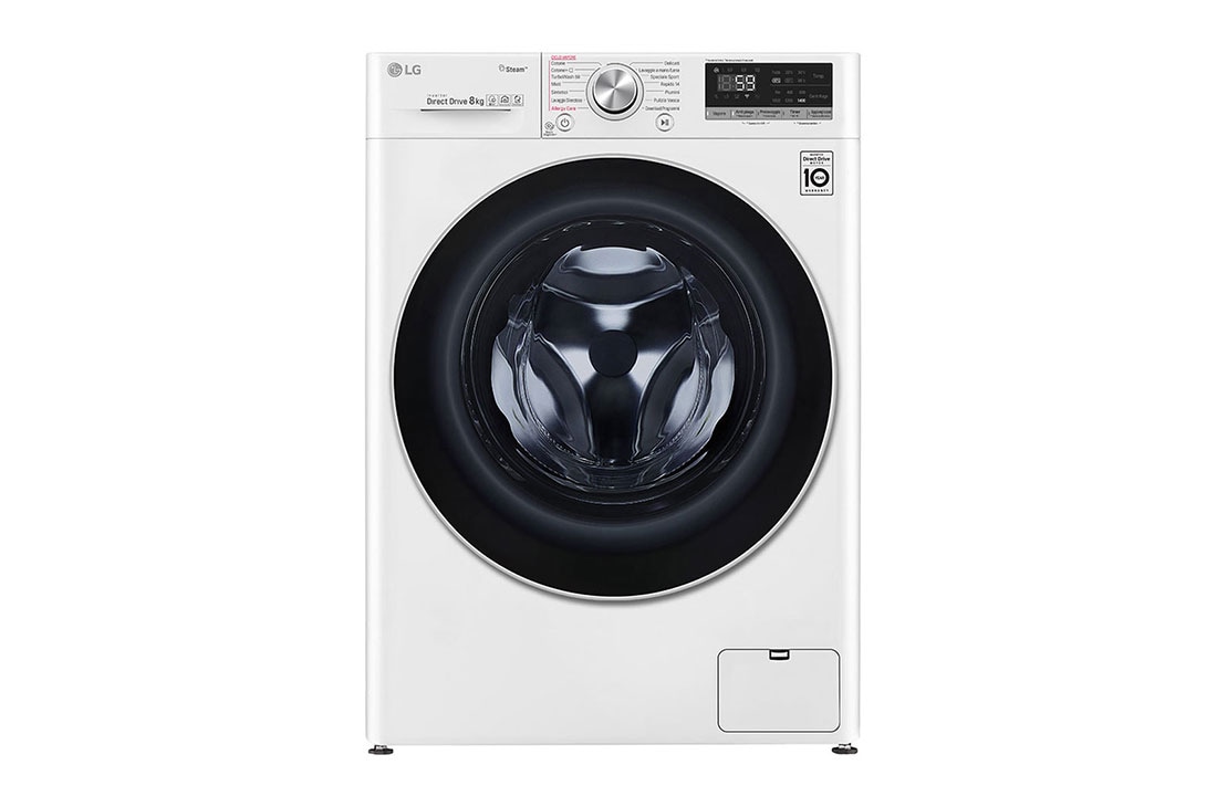LG Moteur AI DD? reconna?t votre linge | C | 8 kg | TurboWash? 59 – lavage optimale en 59 minutes | lavage hygiénique à la vapeur, GC3V508S1, GC3V508S1