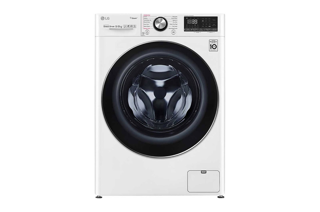LG TurboWash? 39 – lavage optimale en 39 minutes | Moteur AI DD? reconna?t votre linge | E | 9 kg lavage / 6 kg séchage | lavage hygiénique à la vapeur, F4DV909H2E