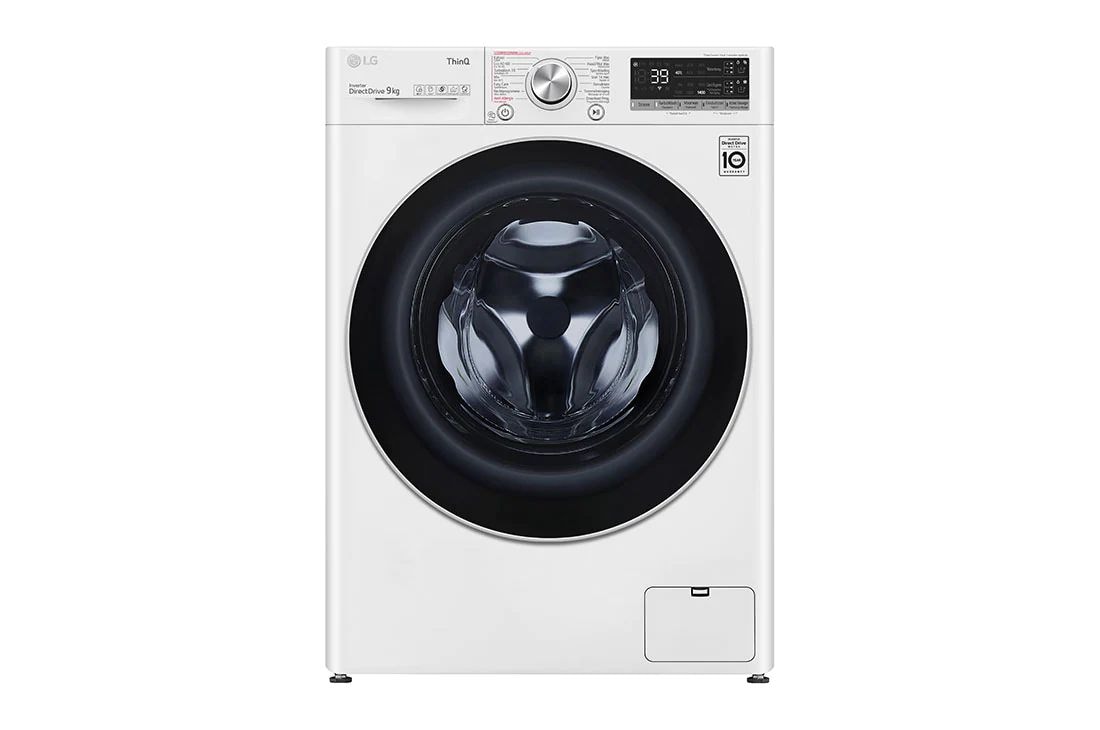LG Moteur IA DD intelligent reconna?t votre linge | A | 9 kg | TurboWash 39 - Lavage parfait en 39 minutes |  EZDispense? | Moins d’allergènes grace à la vapeur, GC3V709S1A, GC3V709S1A