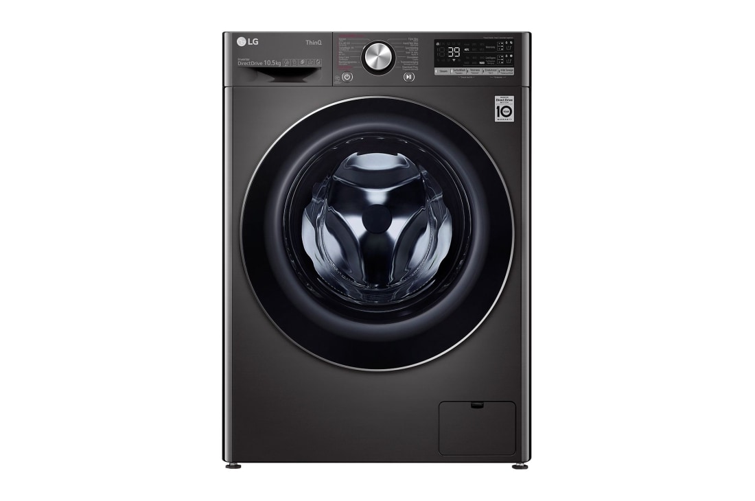LG Lavage parfait en 39 minutes | Moteur IA DD intelligent reconna?t votre linge | A | 10.5 kg |  TurboWash 39 | EZDispense? | Moins de repassage grace à la vapeur, F6WV71S2TA