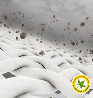 Elle révèle le tissu et la poussière de la fibre