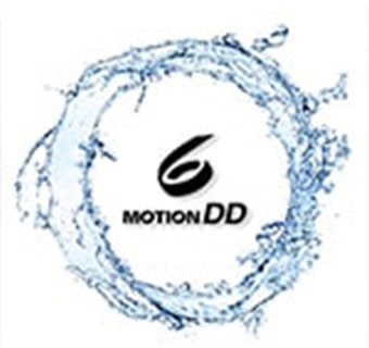 Un logo de 6 Motion DD est placé au milieu d’un flux rond