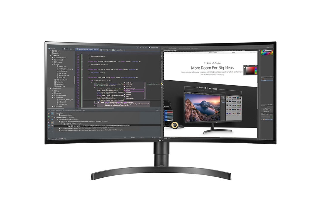 LG Moniteur incurvé UltraWide? QHD (3440 x 1440) IPS 34'', 34WL75C-B