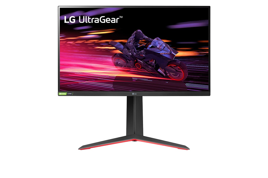LG Moniteur de jeu UltraGear? Full HD de 27 po 240 Hz IPS 1 ms (GtG) avec compatibilité NVIDIA? G-Sync?, vue avant, 27GP750-B