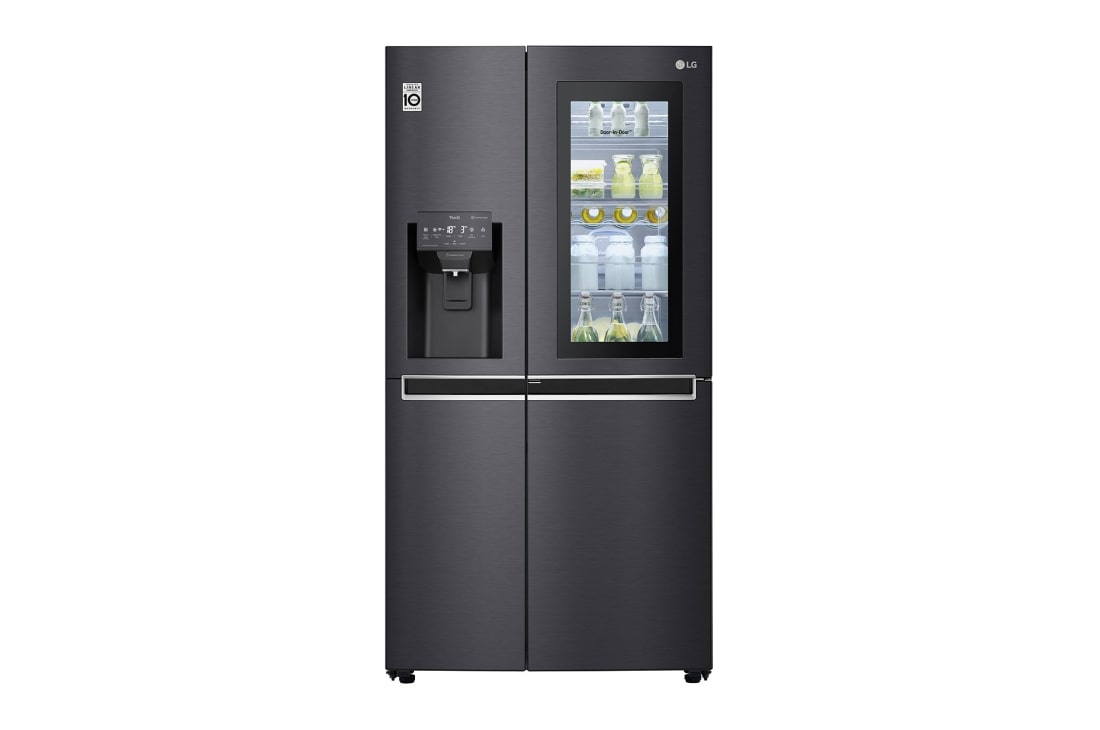 LG InstaView Door-in-Door? Side-by-Side хладилник, DoorCooling?? и ThinQ? технология, 625L капацитет, GSX961MCCZ, GSX961MCCZ