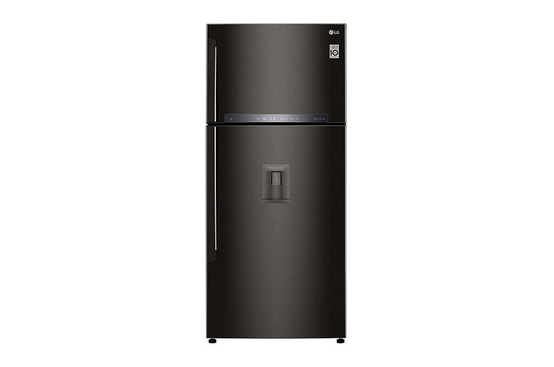 LG Хладилник c горна камера, DoorCooling+? и ThinQ? технология, 509L капацитет, Изглед отпред, GTF744BLPED
