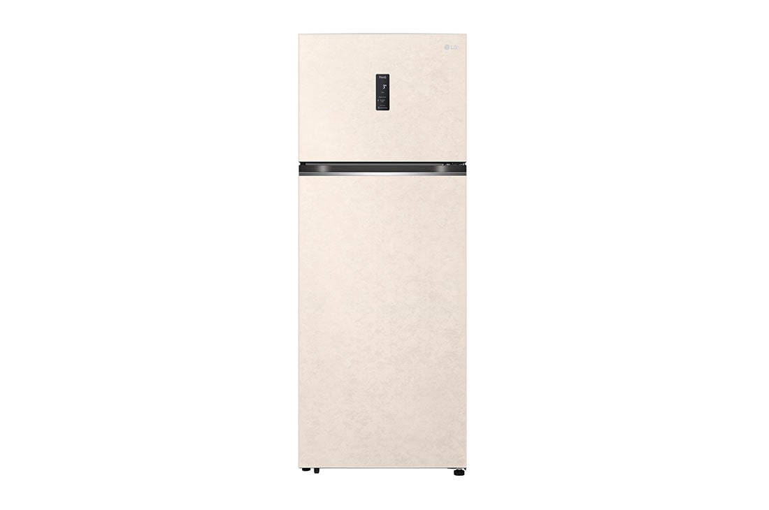 LG Хладилник c горна камера, DoorCooling+? и ThinQ? технология, 361L капацитет, Изглед отпред, GTBV44SEBKD