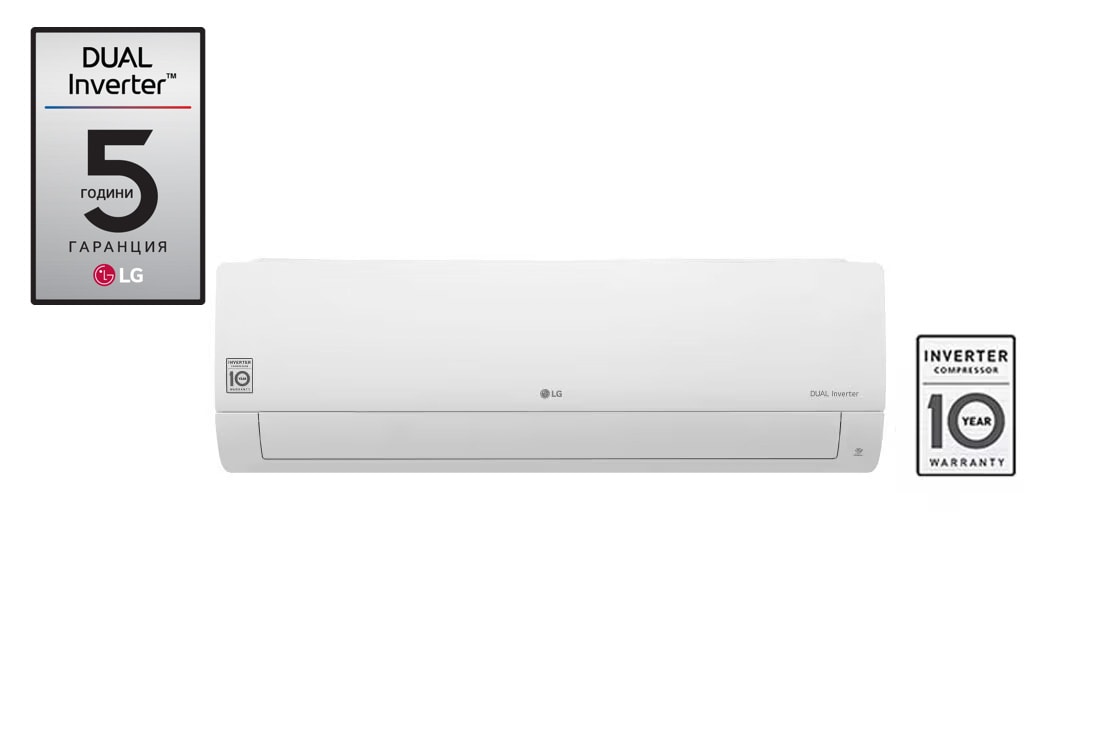 LG STANDARD (R32) DUAL Inverter, A++/A+, Стилен дизайн, висока ефективност, Ниско ниво на шум, 9k Btu, S09EQ