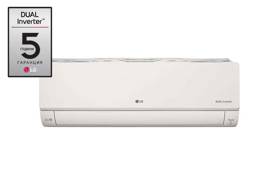 LG Стилен климатик ARTCOOL? с DUAL Inverter, бежов цвят, Изглед отпред, AB18BK