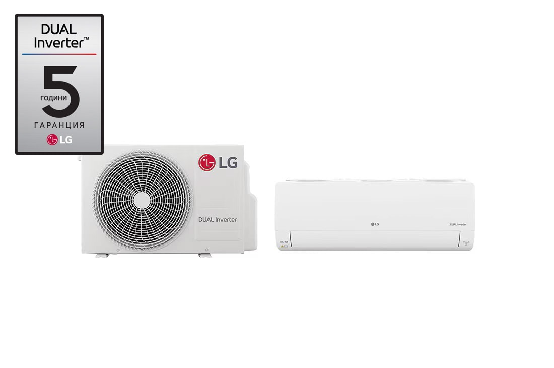 LG 2,5 kW DUALCOOL Special PC спит климатик, Изглед отпред, S09EC