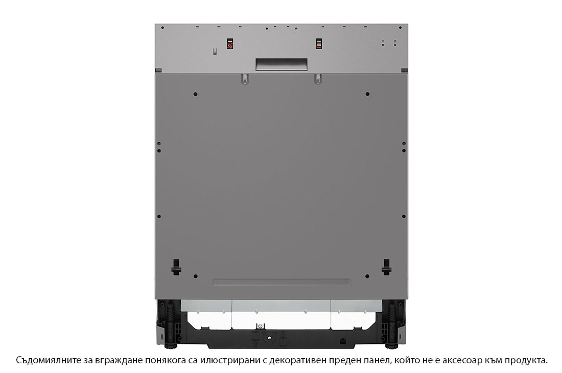 LG QuadWash? Съдомиялна за вграждане, 14 комплекта съдове, ThinQ? WiFi, Front view, DB242TX