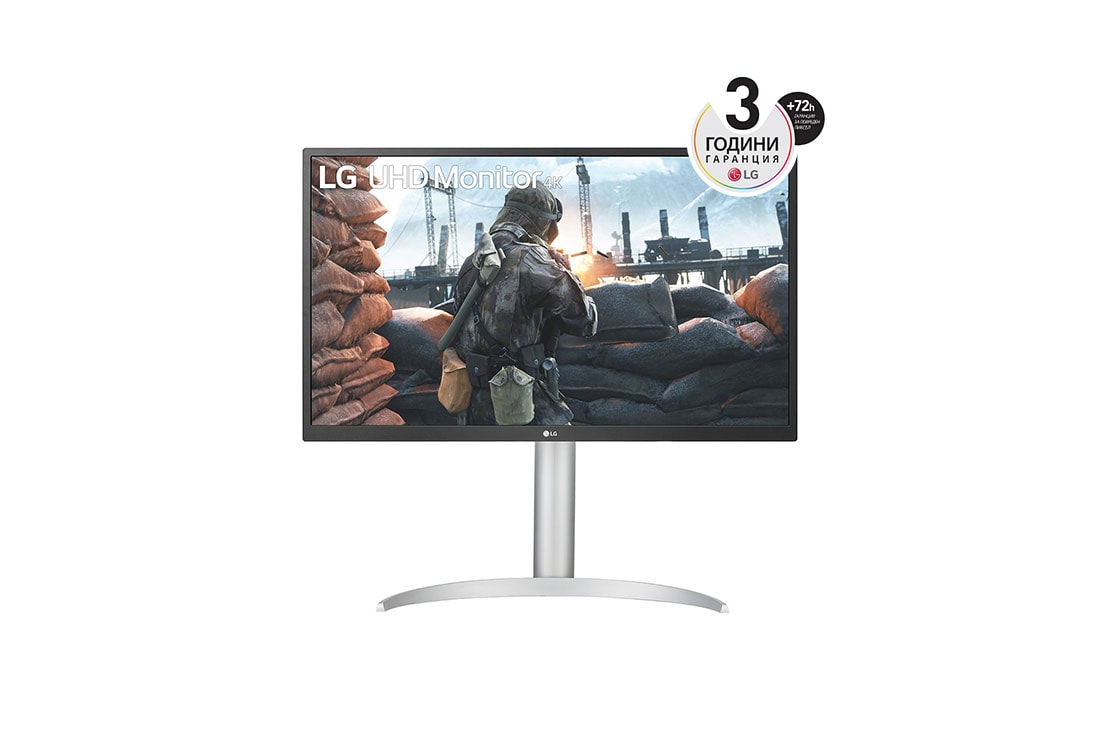 LG 27-инчов UtraFine? 16:9 4K монитор , изглед отпред, 27UP550P-W
