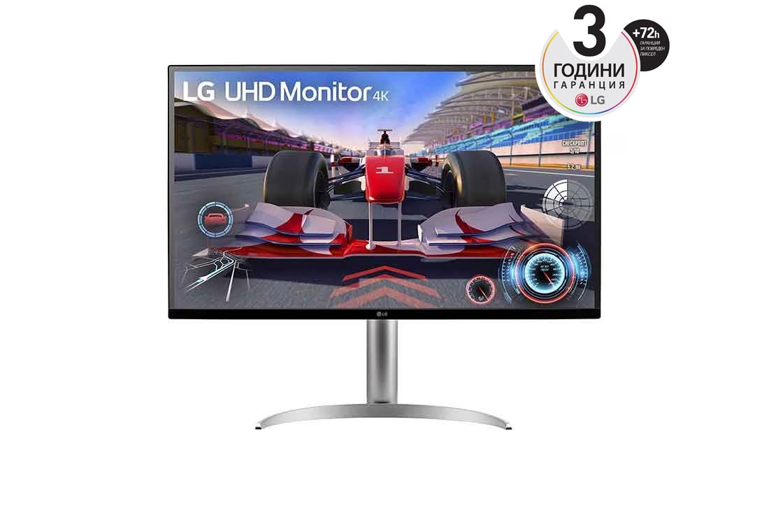 LG 32-инчов UtraFine? 16:9 4K монитор , изглед отпред, 32UQ750P-W