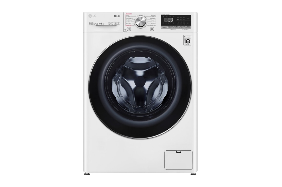LG 10,5 кг, макс. 1400 оборота/мин, Перална машина с пара, TurboWash?360, AI DD? и WiFi , F4WV710S2E