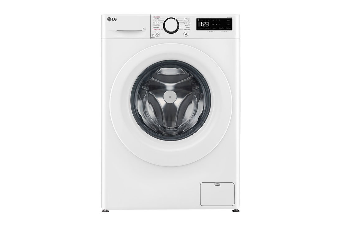LG 9 кг, макс. 1400 оборота/мин., Перална машина с пара, AI DD? технология, Изглед отпред, F4WR509SWW