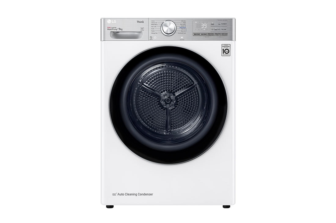 LG 9 кг, Eco Hybrid? Сушилня с DUAL Inverter HeatPump , Автоматично почистване на кондензатора и ThinQ? WiFi, RH90V9AV2QR, RH90V9AV2QR