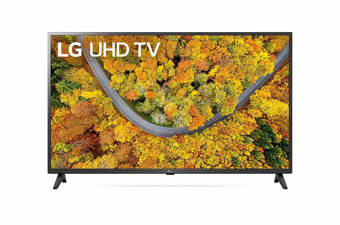 LG 43'' (108 cm) 4K HDR Smart UHD TV, Изглед отпред на LG UHD TV, 43UP75003LF