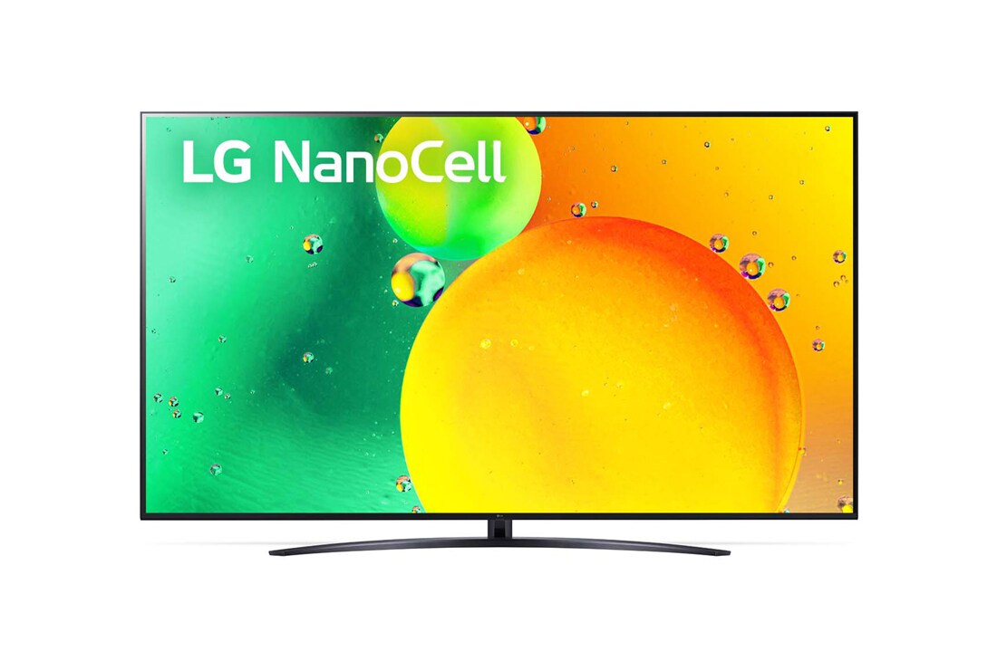 LG 86'' (217 cm) 4K HDR Smart Nano Cell TV, Изглед отпред на телевизор LG NanoCell TV, 86NANO763QA