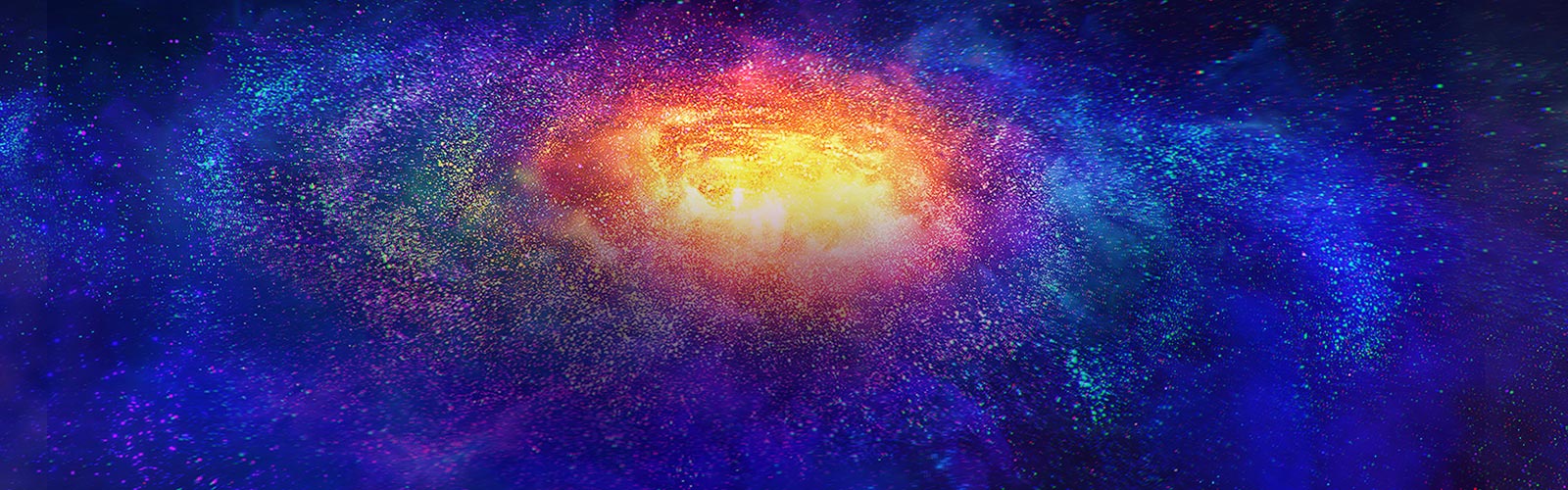 Millones de peque?as partículas coloridas en el espacio.