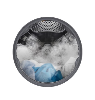 Desinfecta  ropa con vapor dentro de los agitadores
