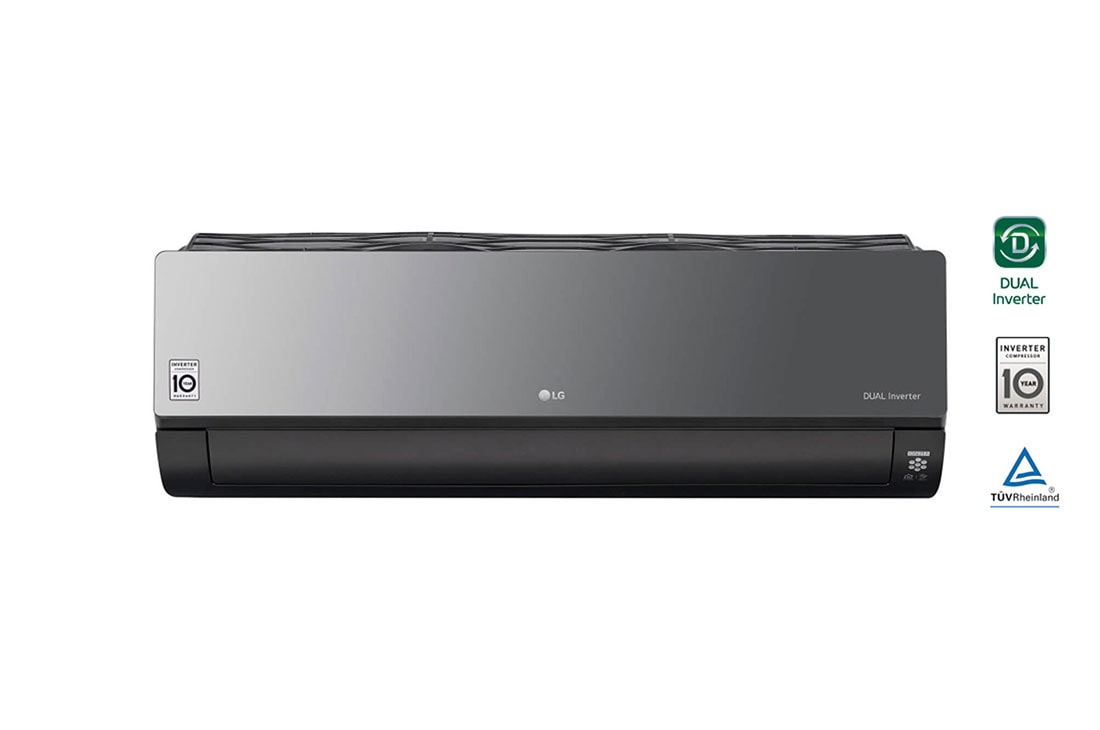 LG ARTCOOL, Capacidad 24.000BTU, Voltaje 220V, Motor Dual Inverter Compresor, ThinQ, Plasmaster Ionizer, Artcool, font view, VR242CW