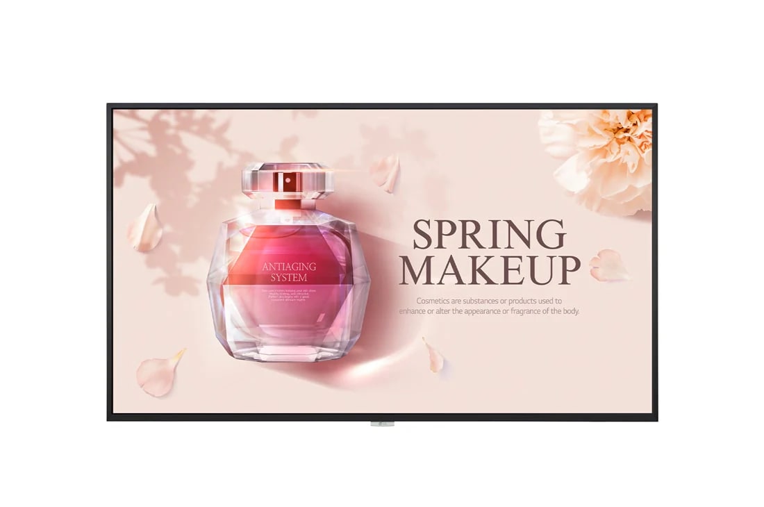 LG New High Haze UHD Standard Signage, Front view with infill image, 49UH7J-H