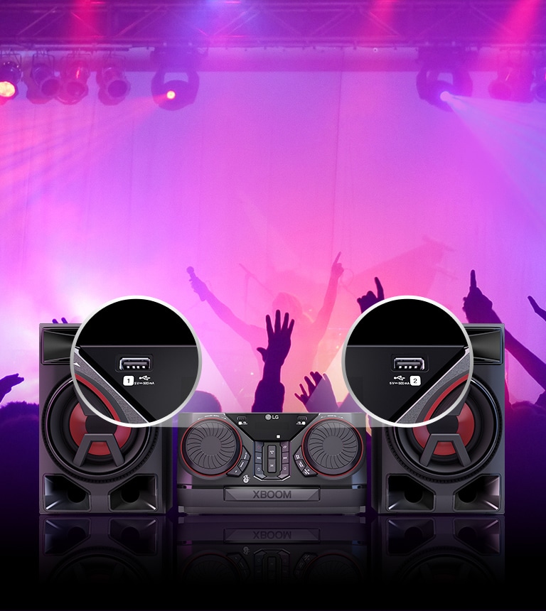 Su sistema de altavoces admite una entrada auxiliar estéreo, así como dos puertos USB, listos para reproducir música variada con facilidad.