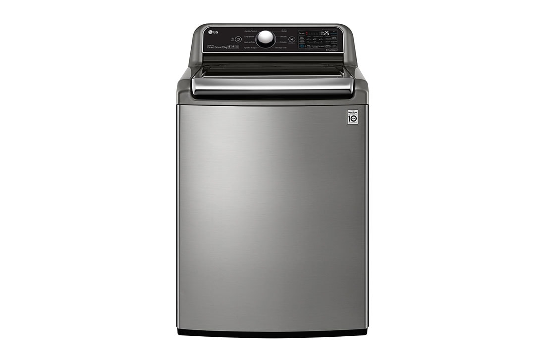 LG Lavadora Carga Superior 23 Kg con Agitador 4-Way?, TurboWash3D? Motor Inverter DD, color Plata, WT23VT6HA, WT23VT6HA