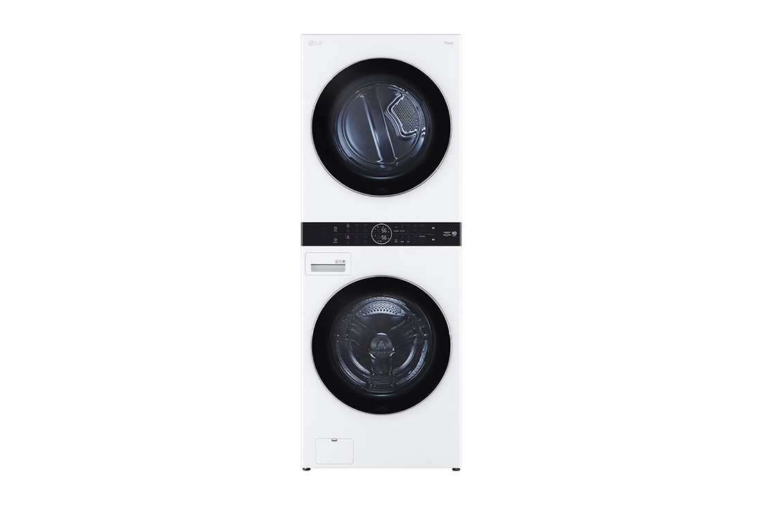LG Torre de lavado eléctrica (Lavadora y Secadora) Carga Frontal Inverter AI DD (Con Inteligencia Artificial) y Conectividad LG ThinQ 22Kg / 22Kg - Blanco, WK22WS6P, WK22WS6PE