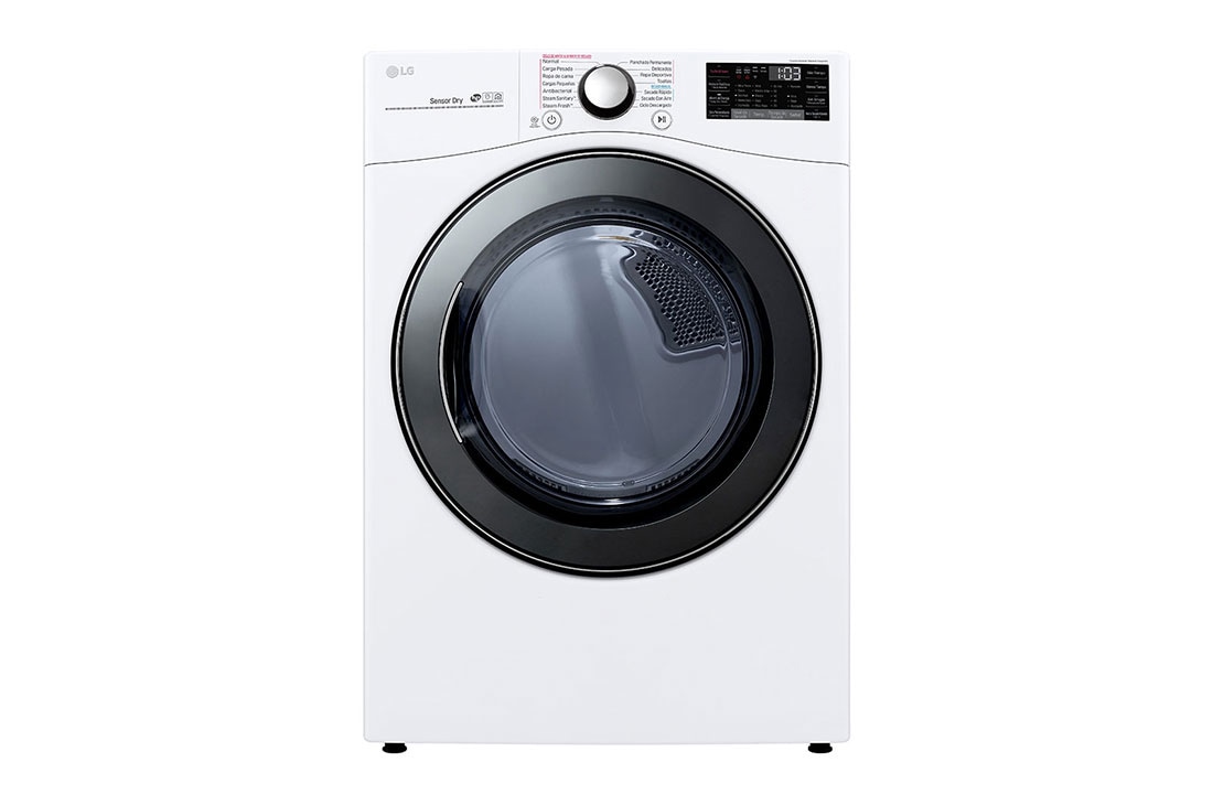 LG Secadora Carga Frontal con TurboSteam?, Sensor de Secado, Steam Fresh?(Menos arrugas), Capacidad de 22kg/48lbs, Color Blanco, DF50WV2BRE, DF50WV2BRE