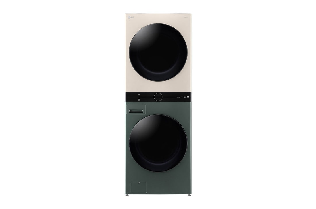 LG Torre de lavado WashTower? LG 25Kg(Lavado) / 22Kg (Secado) Carga Frontal Inverter AI DD? ThinQ Color: Beige / Verde, WK22GBS6E, WK25GBS6E