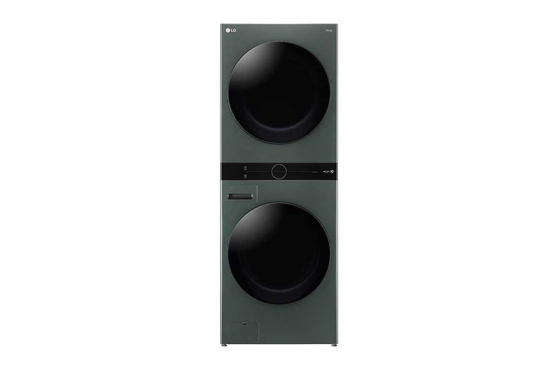 LG Torre de lavado WashTower? LG 25Kg(lavado) / 22Kg (Modelo a Gas) Carga Frontal Inverter AI DD? ThinQ Color: Green / Green, Vista frontal WK25GGS6, WK25GGS6