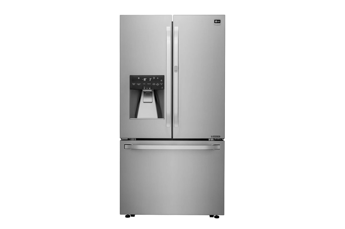 LG 24 pies cúbicos | French Door | Slim SpacePlus? | Compresor lineal inverter | ThinQ? , Front view, LSFXC2476S