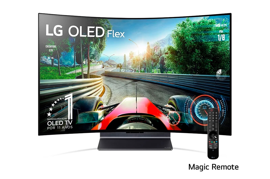 LG Televisor OLED FLEX 42'' Smart TV con Pantalla flexible para juegos , Flex visto directamente desde el frente con una pantalla completamente curva. , 42LX3QPSA
