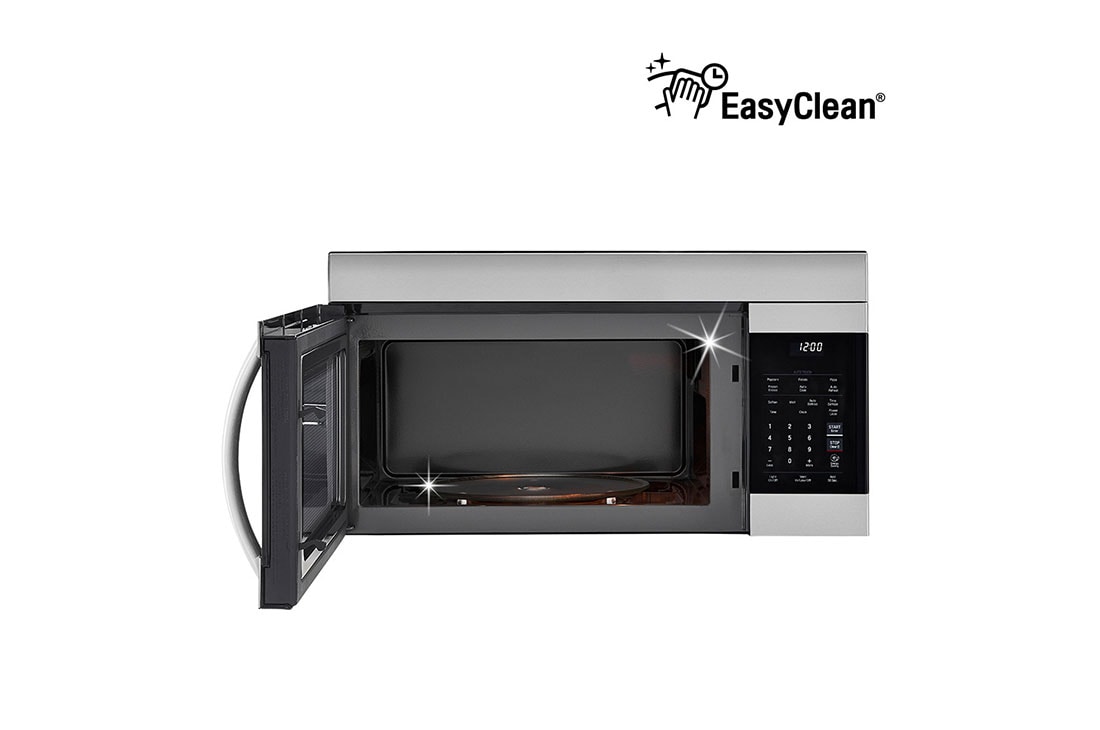 LG Microondas con extractor de 1.7p3 Over-the-Range con EasyClean?, FRONT IMAGE WITH DOOR OPEN, LMV1764ST