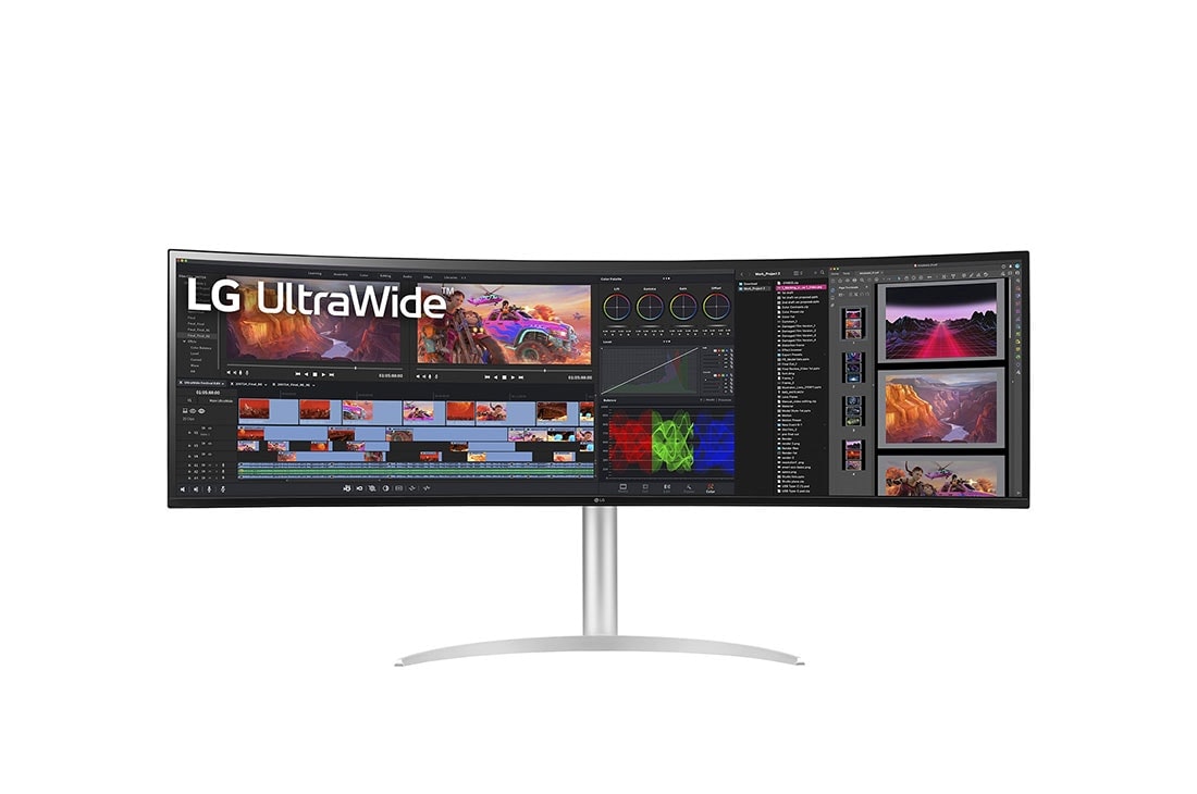 LG Monitor Dual QHD UltraWide? de LG, vista frontal, 49WQ95C-W