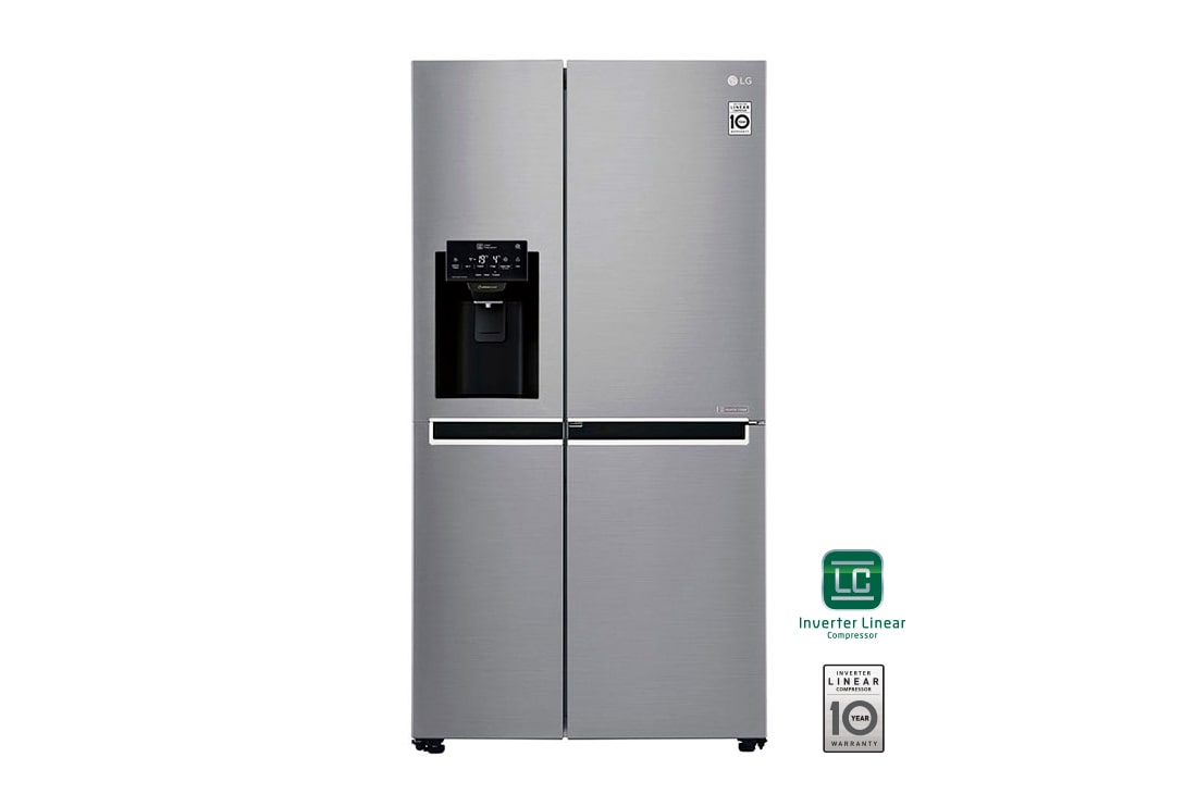 LG 24 p? | Door-in-Door? | Side by Side | Moist Balance Crisper? | Compresor linear inverter | Acero Brillante | ThinQ? (Neto: 22 p?), GS65SDP1