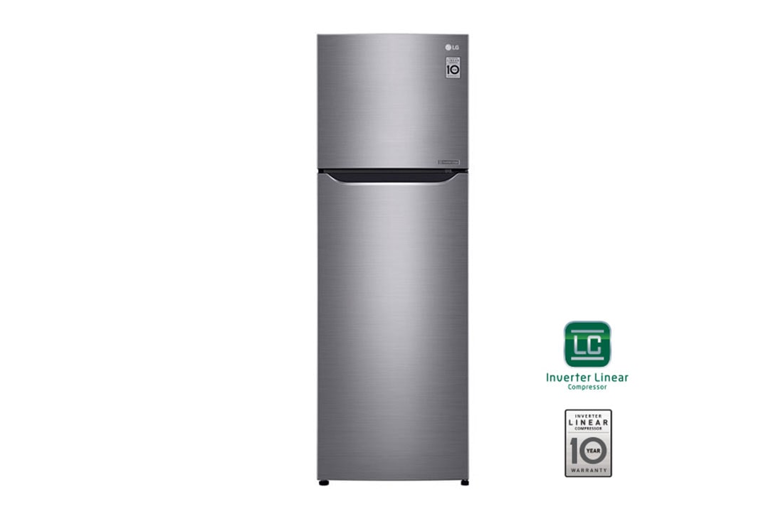 LG Refrigeradora Top Freezer 15p? (Gross) / 14p? (Net) Compresor Smart Inverter, Acero Brillante, GT39BPP, GT39BPP