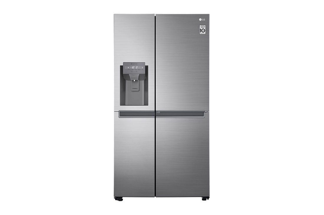 LG Refrigeradora Side by Side 23.8p? (Gross) / 21.6p? (Net)  LINEARCooling? Multi Air Flow? ThinQ? Platinum Silver , vista frontal, LS65WDPK