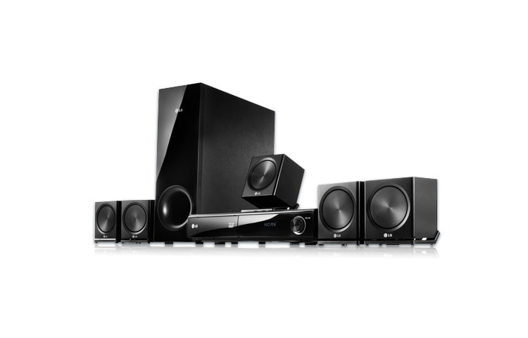 LG Viaja a mundos donde eres parte de la acción, con el sistema de teatro en casa 3D Blu-Ray HB806SV de LG., HB806SV