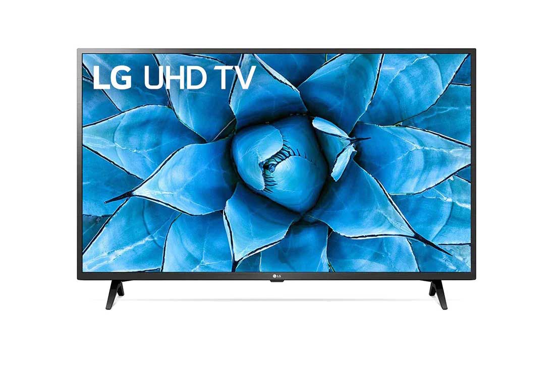 LG  TV 43'' | UHD 4K SMART TV | Ultra HD LED   | Procesador α5   | ThinQ? AI | 4K HDR Activo | Entretenimiento sin limites, vista frontal con imagen de relleno, 43UN7300PDC