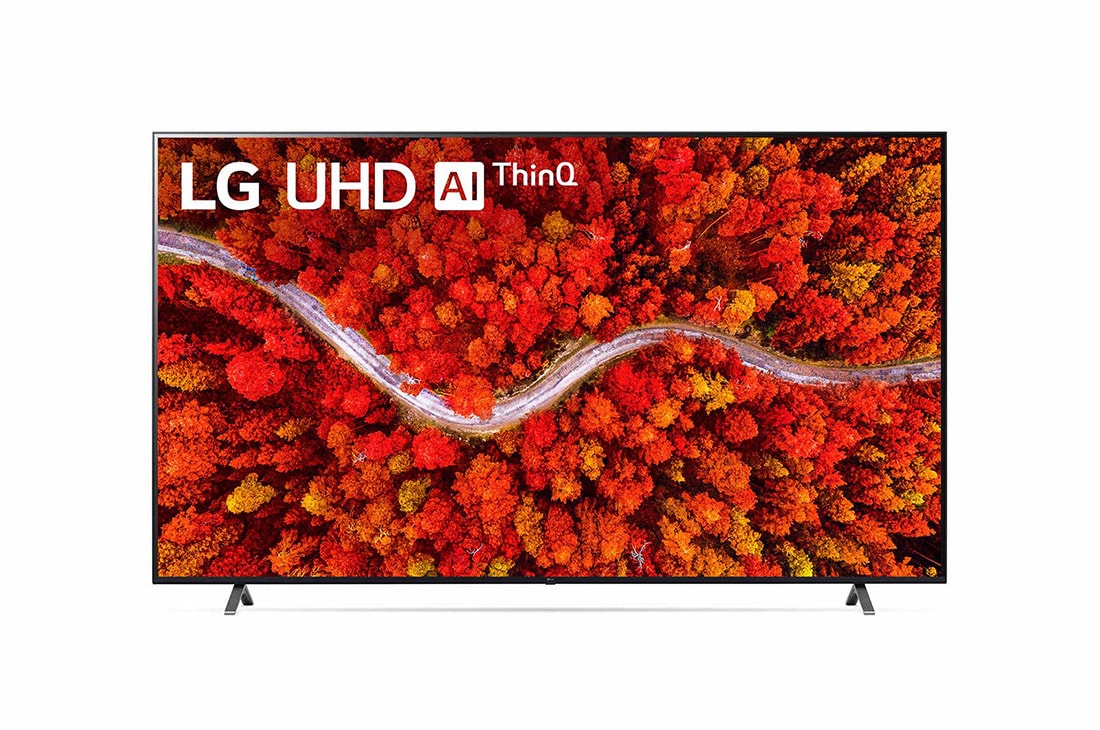 LG  LG UHD AI ThinQ 75'' UP80 4K Smart TV, α5 AI Processor, Magic Remote, Vista frontal del televisor LG UHD, 75UP8070PUA