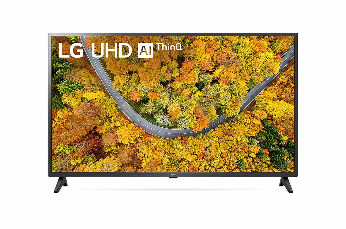 LG  LG UHD AI ThinQ 43'' UP75 4K Smart TV, α5 AI Processor, Vista frontal del televisor LG UHD, 43UP751C0SF