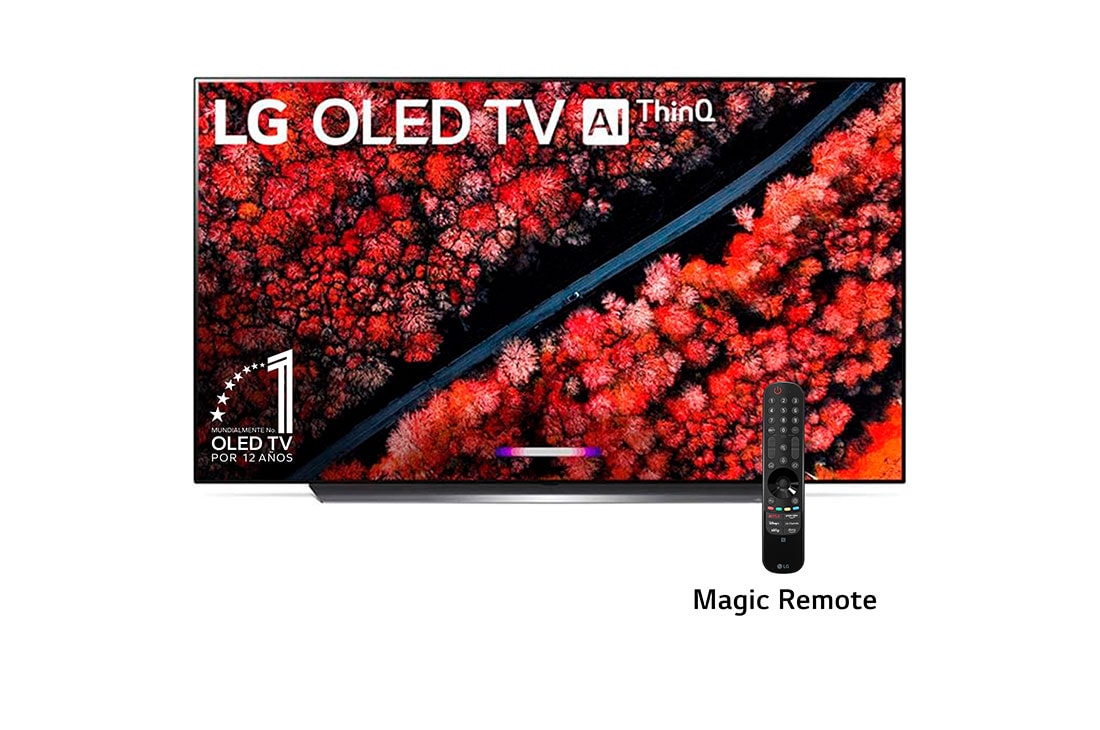 LG  OLED TV 55''| UHD 4K SMART TV | Ultra HD | Procesador α9 Gen 2 | ThinQ? AI | Resolución tipo Cine 4K HDR / HFR | Dolby Vision - Atmos |, Front view , OLED55C9PSA